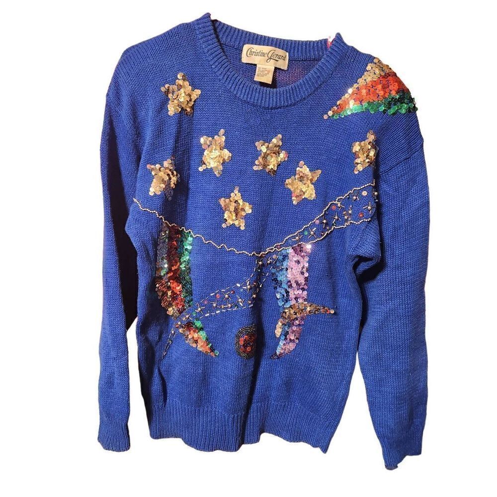 Christine gerard M holiday sweater vintage